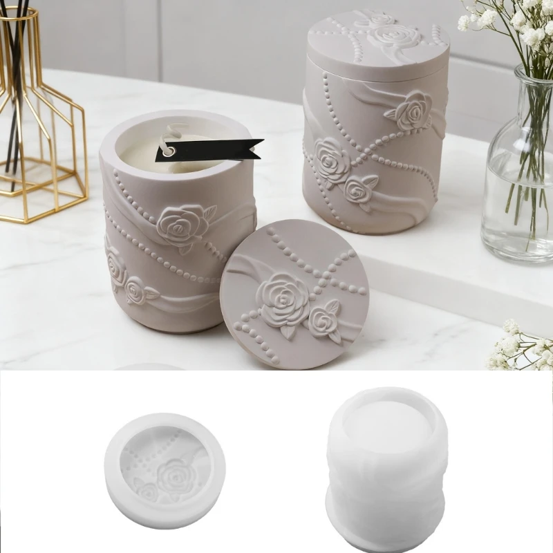 

H7EB Креативная силиконовая форма для банок для хранения в качестве продуманной подарочной формы для подсвечника