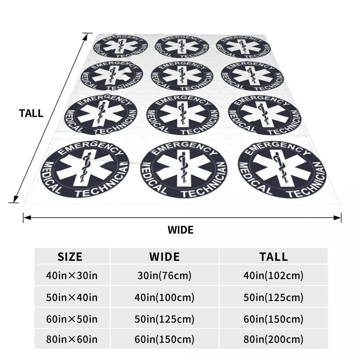 Emt Star Of Life Emergency Medical Blanket Flannel Sofa Throw Blanket Breathable for Couch Bedding Office Throws Bedspread Quilt