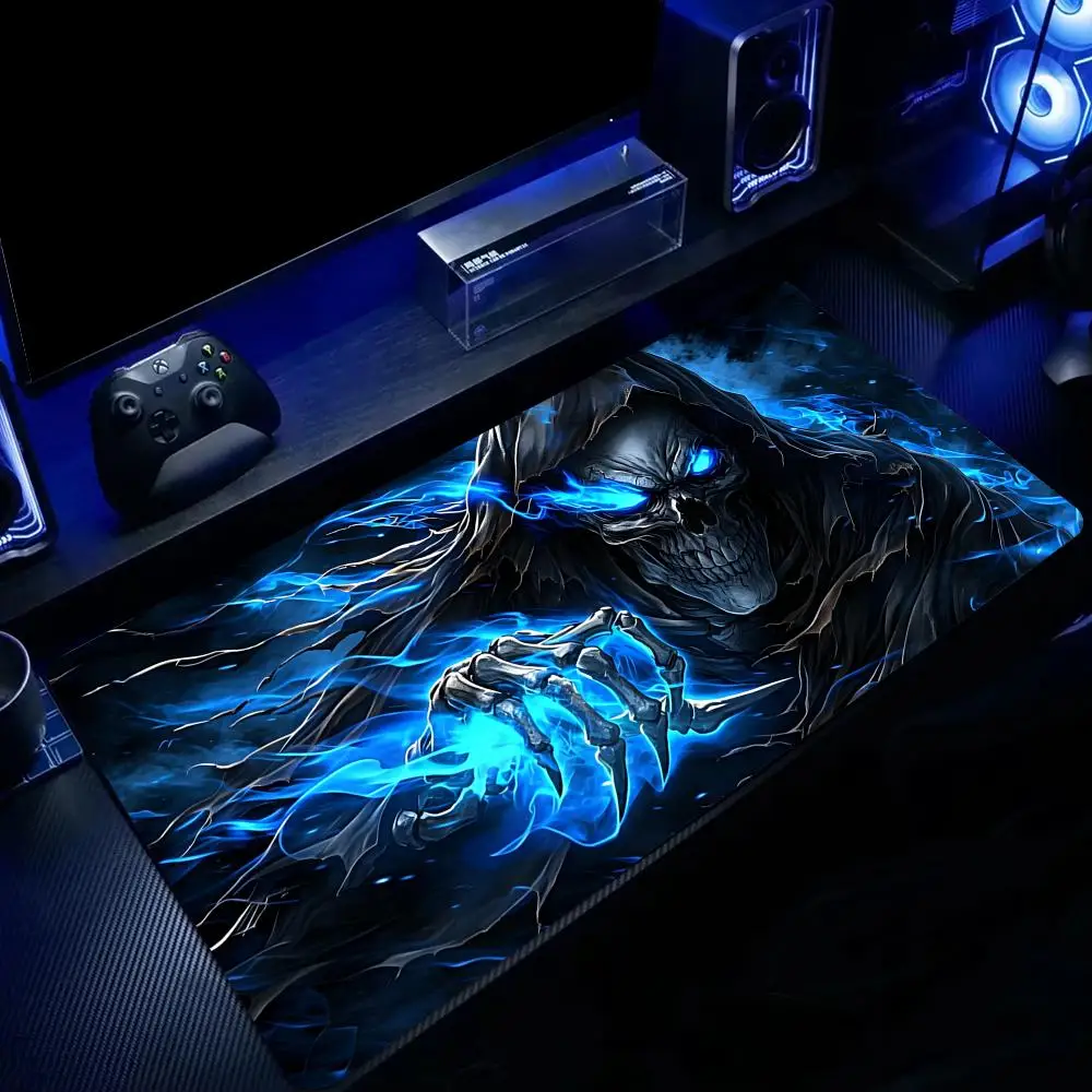 Dark Skeleton Mage Mouse Pad Large Computer Office Game Table Mats Rubber Anti-slip XXL Mouse Mat HDP Long Desk Pads Mauspad