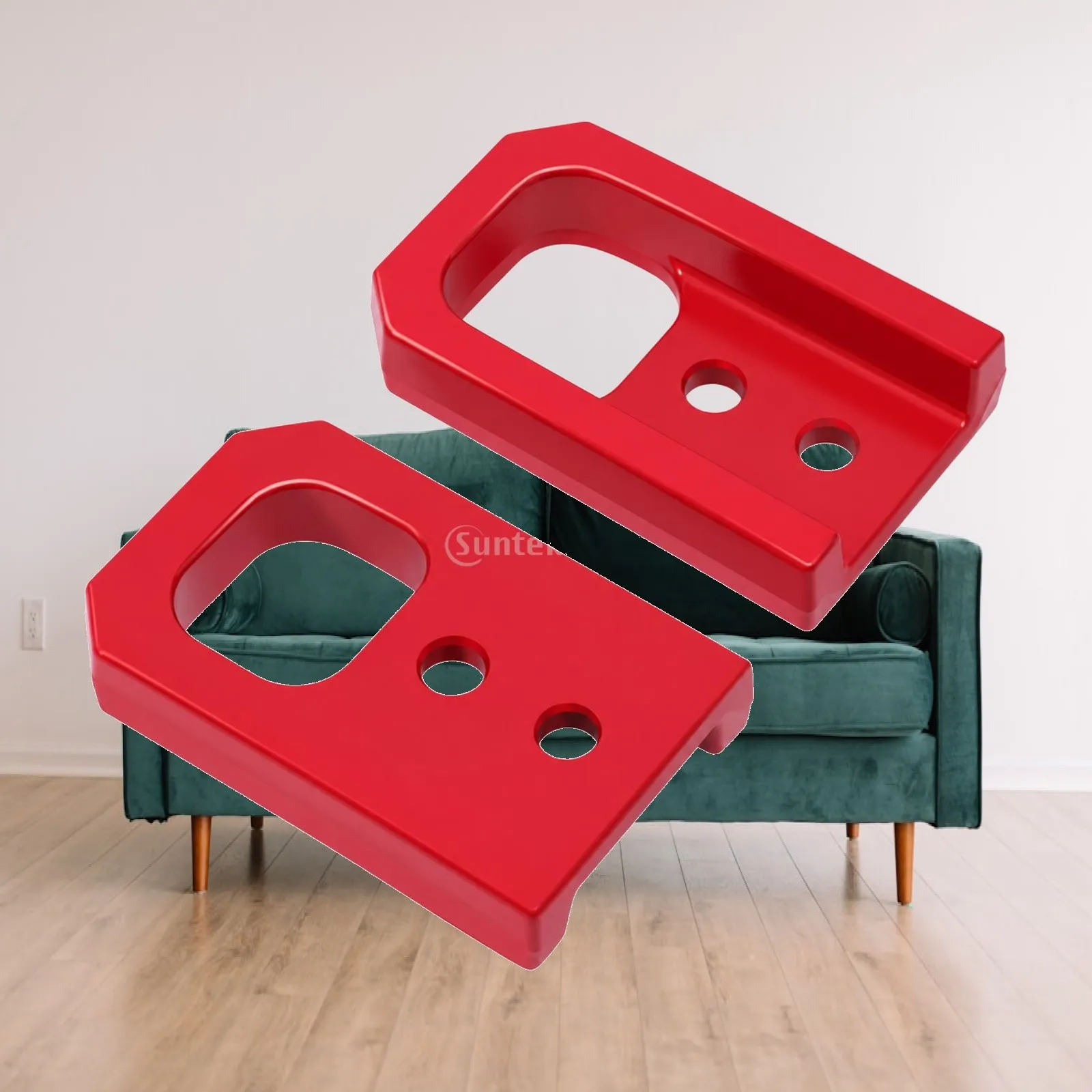 Bolt-on Tow Hook with Mounting Hardware Red Anodized Tow Hook with Bolt-on Installation Corrosion-Resistant High-Strength