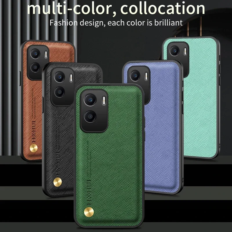 

Business Man Phone Case for HONOR X50i 90 Lite 5G Luxury Leather Solid Color Built-in Metal Airbag Soft Shockproof Cover