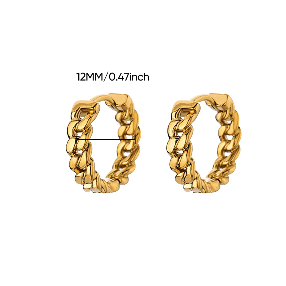 Klassische Creolen für Damen und Mädchen, Goldfarben, klobige Edelstahl-Ohrringe, 2026 Trend, neu im minimalistischen Ohrschmuck-Stil, Aretes