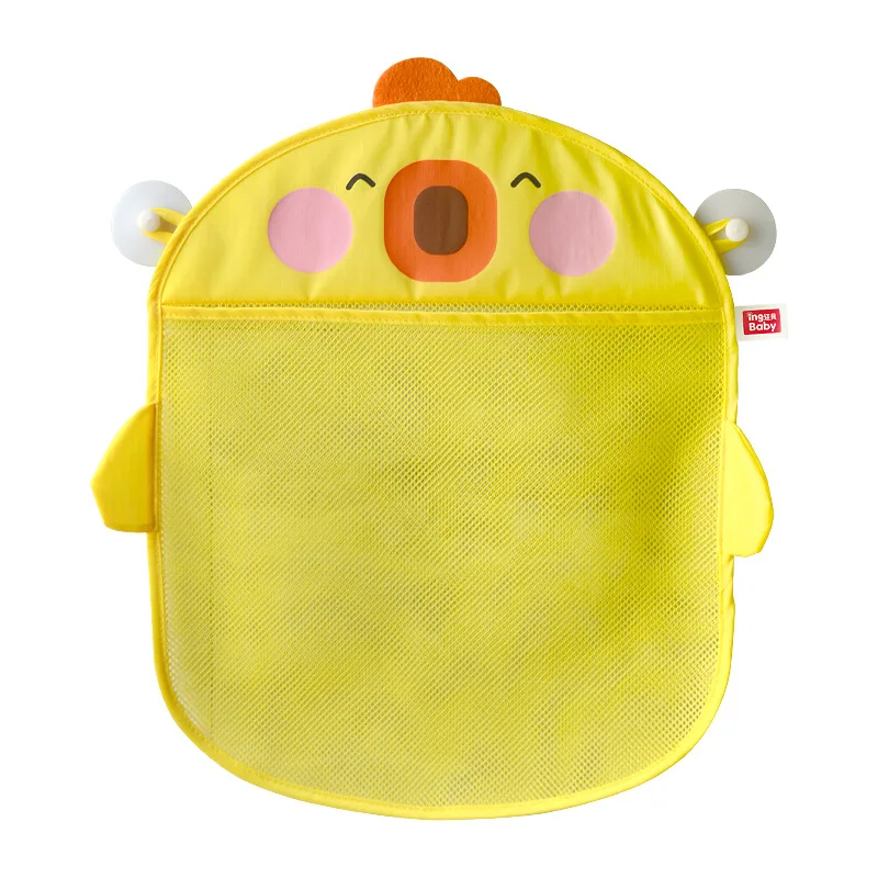 Bolsa de almacenamiento de juguetes para niños, red de almacenamiento de dibujos animados, lindo pato para bebé, baño, piscina con ventosa para secar, bolsa colgante, regalo