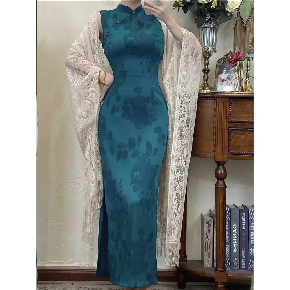 

Chinese Cheongsam Qipao Dress, 2025 Slim Retro Qi Pao, Versatile Elegant Dress Daily Summer Wear China Dress Large Size
