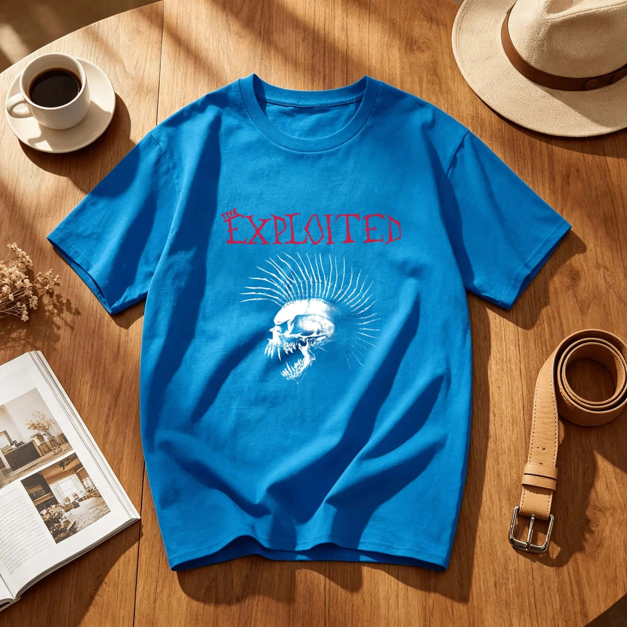 Exploited Punk Skull Art Poster Teen Youth Student Street Style Shirt