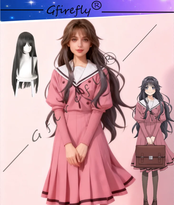 

The Fragrant Flower Blooms with Dignity Cosplay Waguri Kaoruko Cosplay Anime Pink School Uniform Daily Set Comic Show
