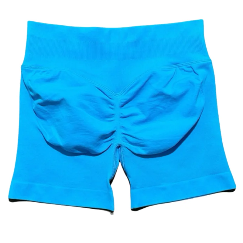 HISTELLO sportshorts 4,5'' hoge taille dames yoga workout shorts naadloze leggings stretch fitness joggingbroek gymshort