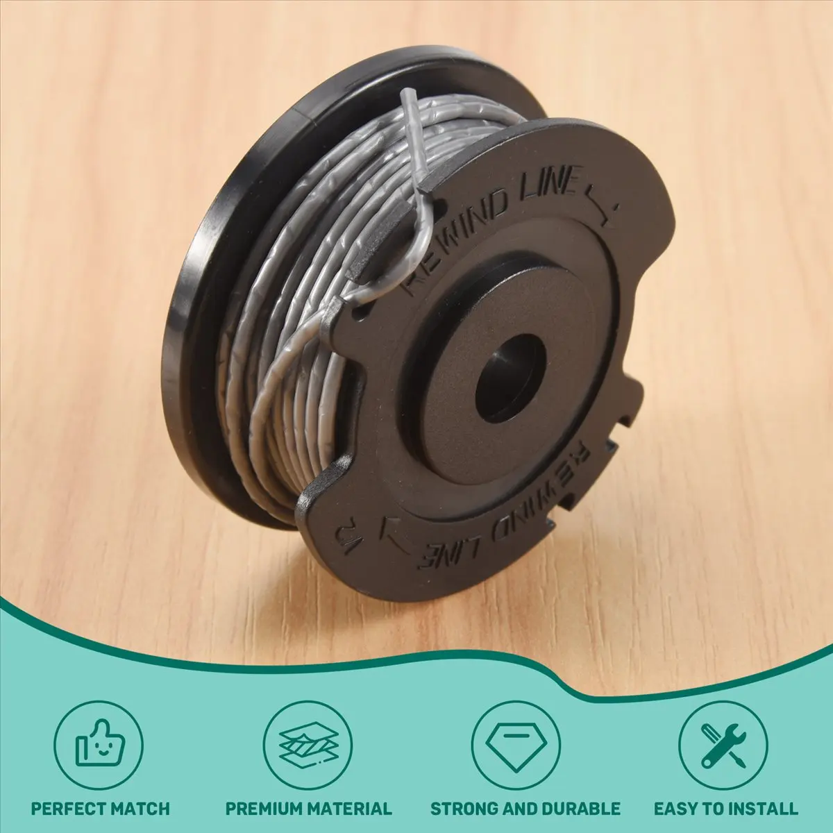 

ABNM 3 Pack String Trimmer F016800569 Spool Line with F016F04557 Spool Cover for Bosch Easy Grass Cut ART 23SL 26SL