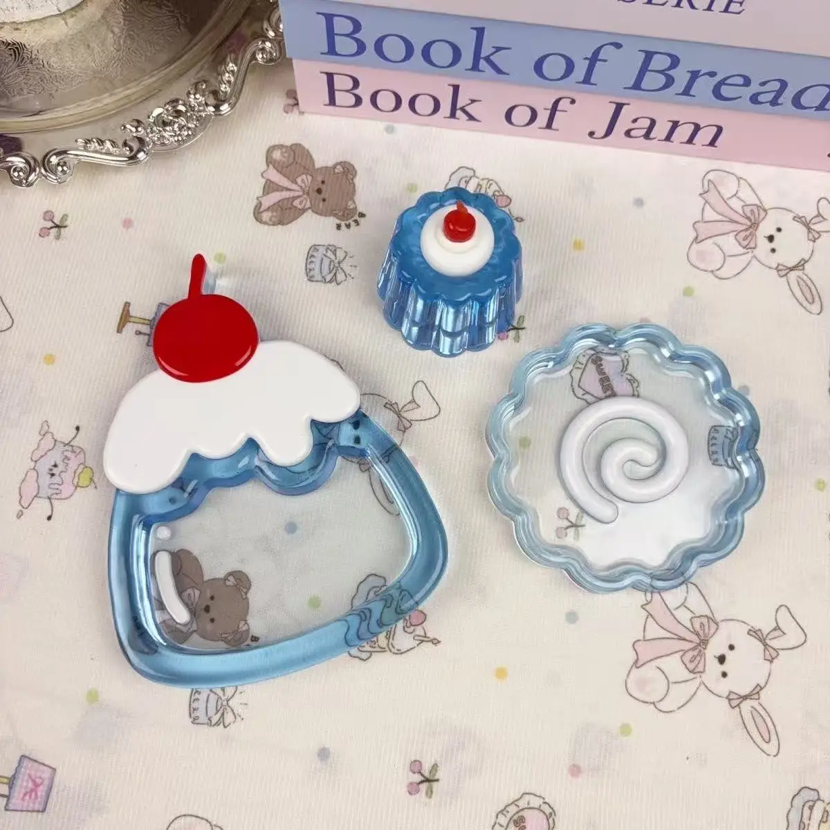 Showa Two-dimensional Ornaments Aqua Color Tray Photo Props Gumi Cute Original Exquisite Handmade Ornaments Decoration Cute Gift