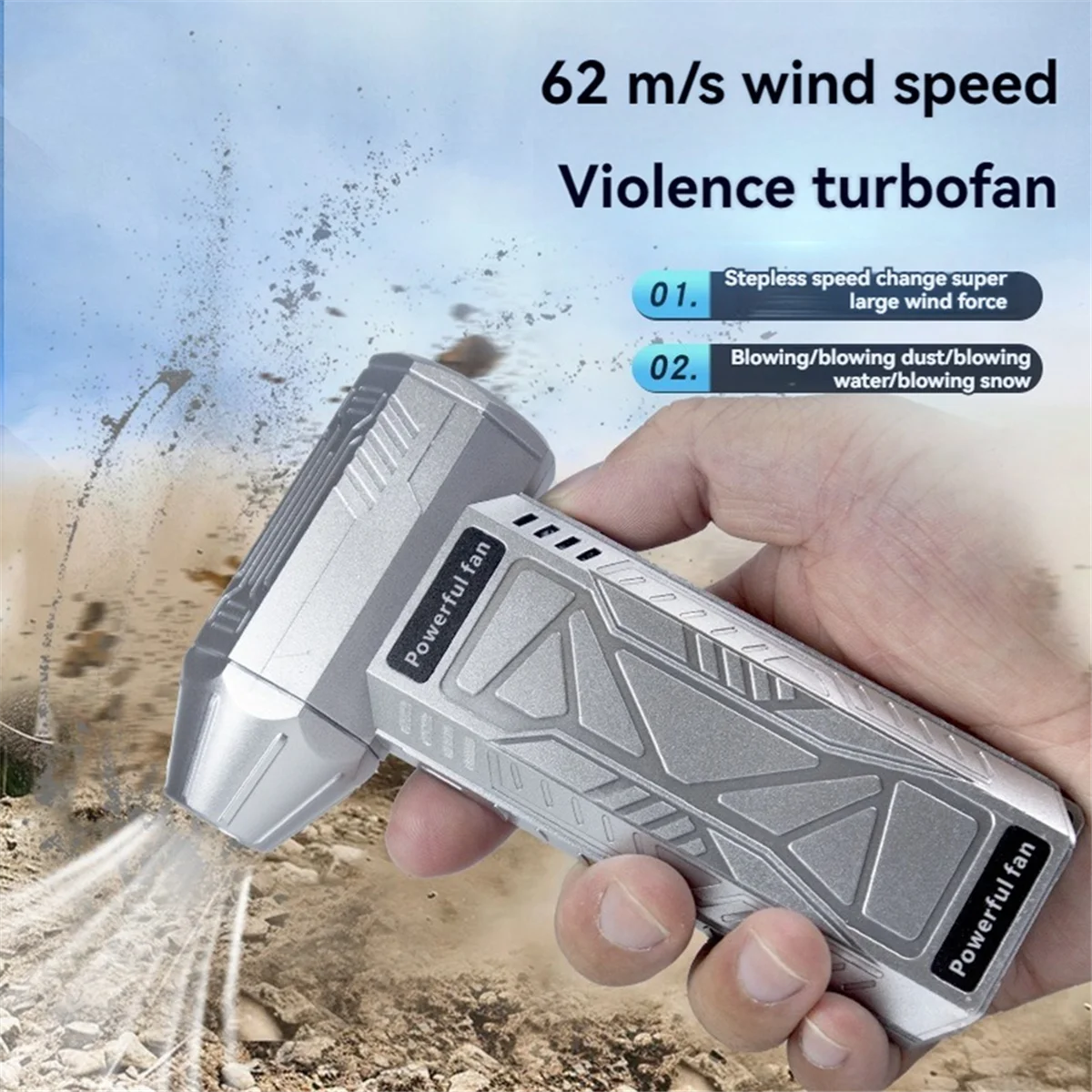 Souffleur d'air 140000 RPM Turbo Jet ventilateur affichage de puissance puissant ordinateur poussière soufflage outils de nettoyage ventilateur à main Portable