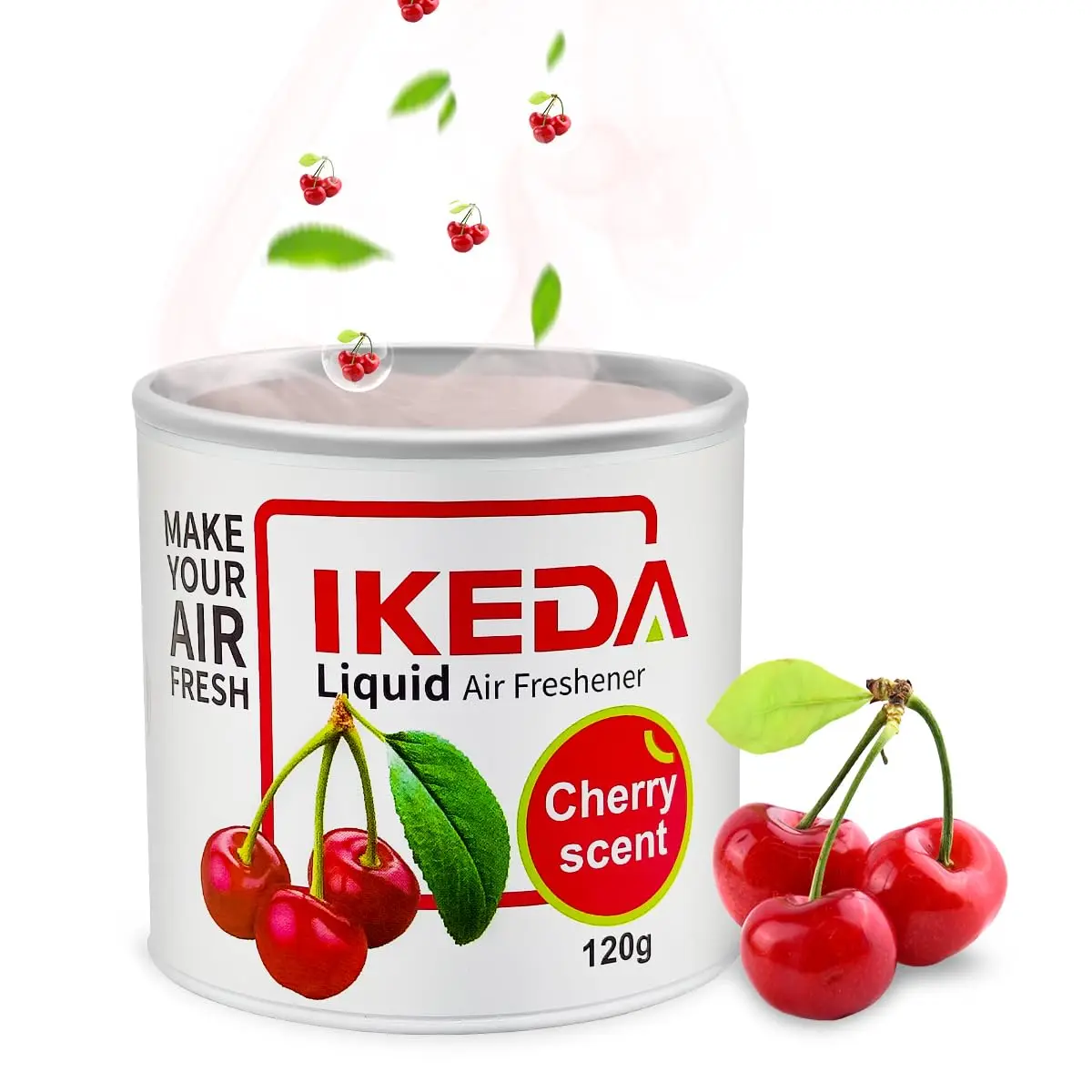 

IKEDA 120 г освежитель жидкости, парфюмерный крем, автомобильные аксессуары для интерьера, аромадиффузор, алюминий в форме чашки, можно удалить запахи, аромат