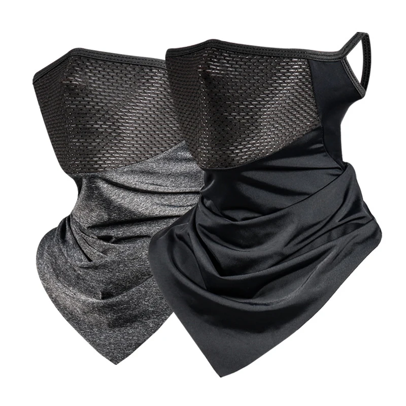 Sommer Radfahren Männer Maske Voll gesicht Fahrrad Halstuch Bandana UV-Schutz maske atmungsaktive Eis Seide Outdoor hängenden Ohr Schal