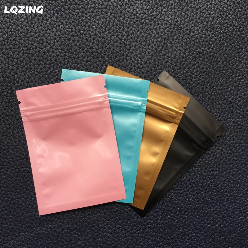 20pcs Small Zip Lock Bags Aluminium Foil Sealing Pack Resealable Mylar Smell Proof Pouch For Packaging Jewelry Candy Tea Package