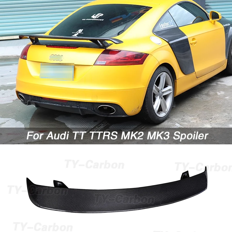 Real Carbon Fiber Rear Trunk Spoiler For Audi TT MK2 MK3 A3 A4 A5 A7 S3 S4 S5 RS3 Boot Wing Lip Decoration BodyKits Spoiler FRP