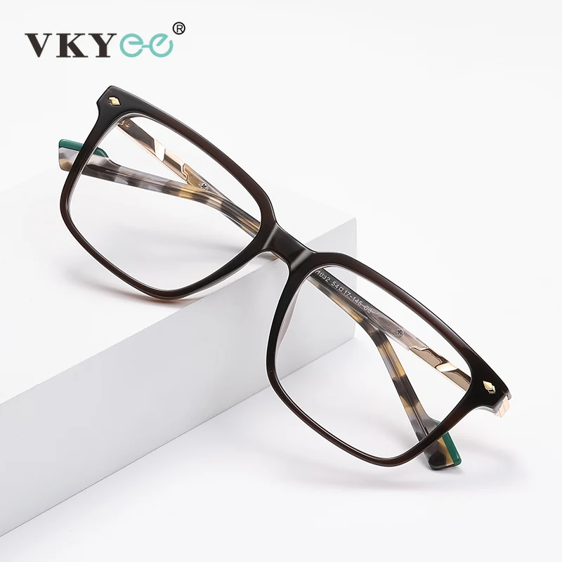 

VICKY Simple Classic Geometric Square Frame Design Anti-Blue Light Reading Glasses Men Customizable Myopia Prescription LS223