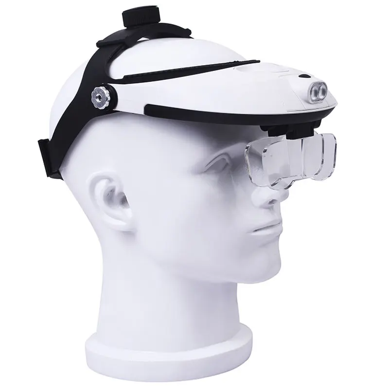 1.0X 1.5X 2.0X 2.5X 3.5X Helmet Magnifier Headlamp Magnifying Glass with Light LED Illuminated Head Dental Surgical Loupe