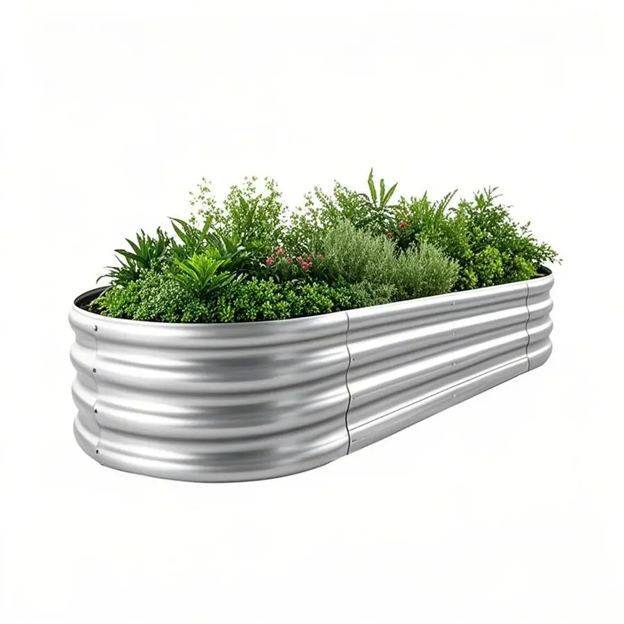 

Приподнятая грядка 4x2x1 фута, уличная большая металлическая клумба для овощей, цветов и трав, сверхпрочная стальная приподнятая грядка для заднего двора