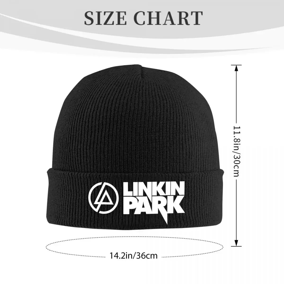 Linkinparkk Rock Knitted Hat Women's Men's Skullies Beanies Winter Hats Nu-Metal Crochet Cap