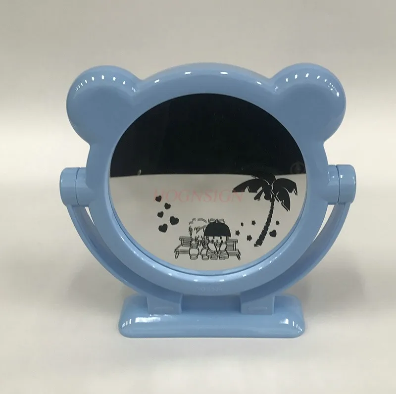 กระจกแต่งหน้า/กระจกเสริมความงาม/กระจกตั้งโต๊ะ/กระจกสองด้าน/กระจกการ์ตูนกระจกกลมสองด้าน