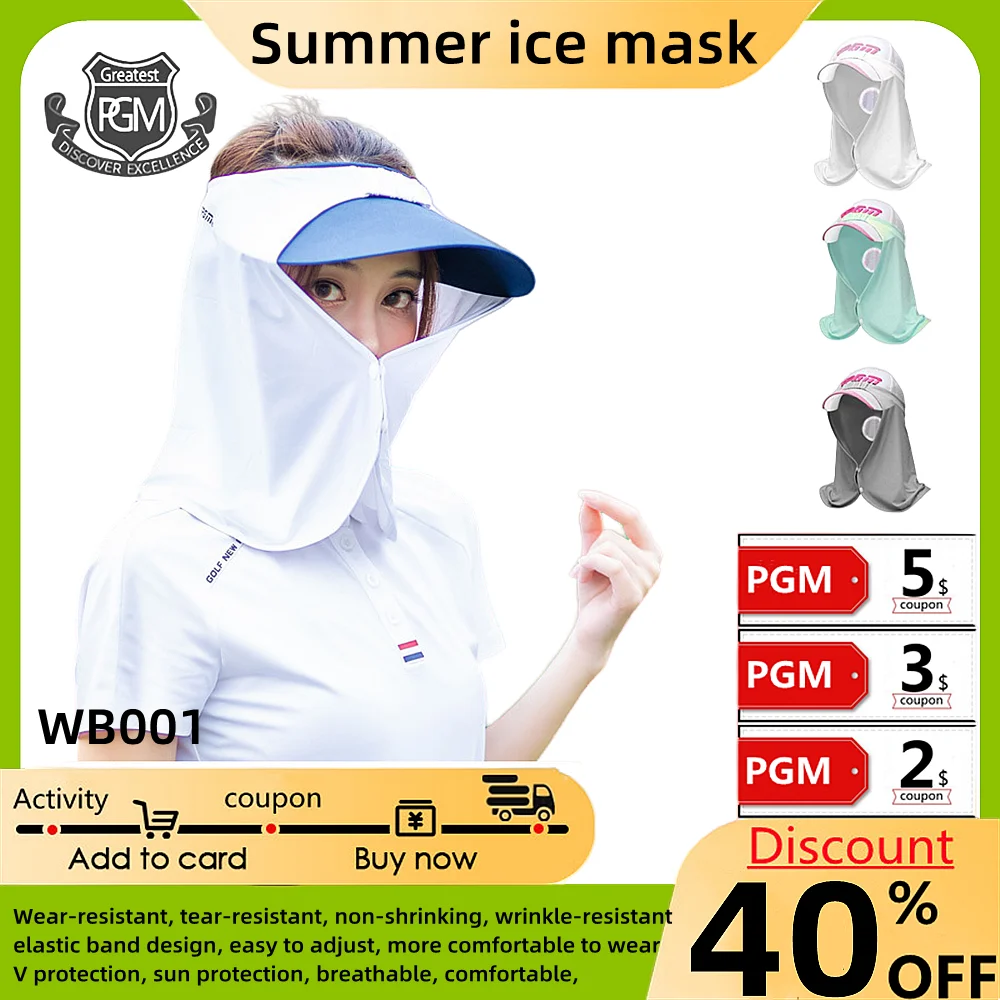 Summer Sun Protection Golf Hat Yarn Sun Protection Bandana Uv Protection Breathable Cool Silk Microfiber Face Mask Scarf Elastic