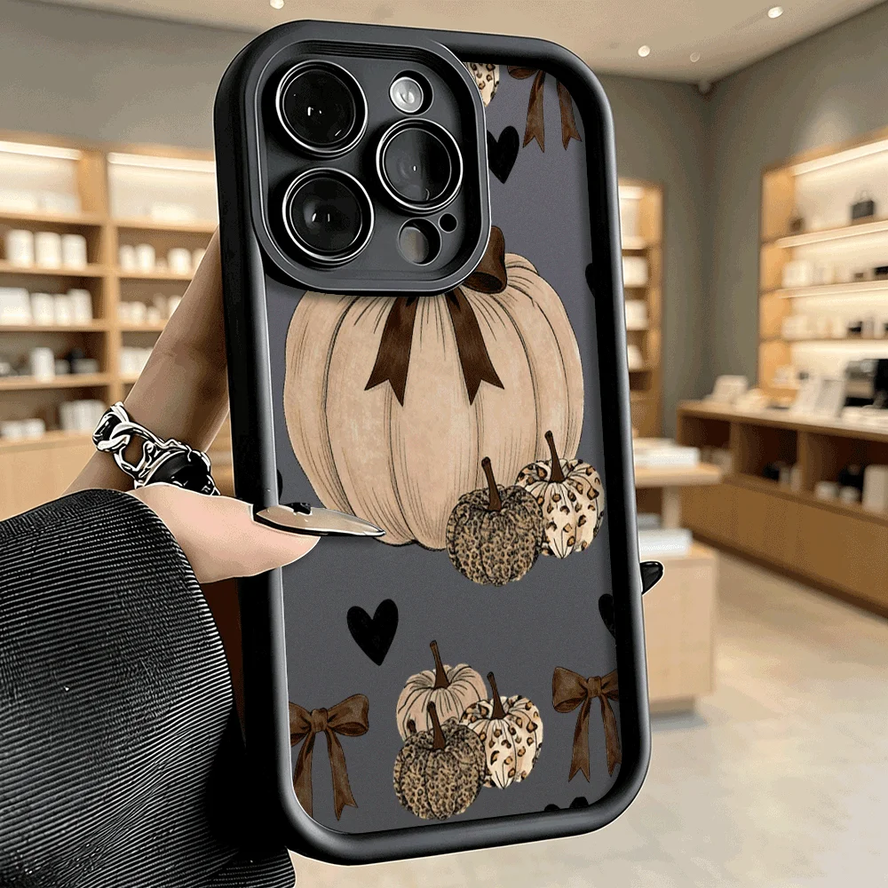 Funda de Teléfono Flexible Antiarañazos de TPU con Diseño de Corazones de Leopardo y Calabaza, Antigolpes, para Honor X9 X8 X7 X6 Smart 600 400 300 200 Pro Lite