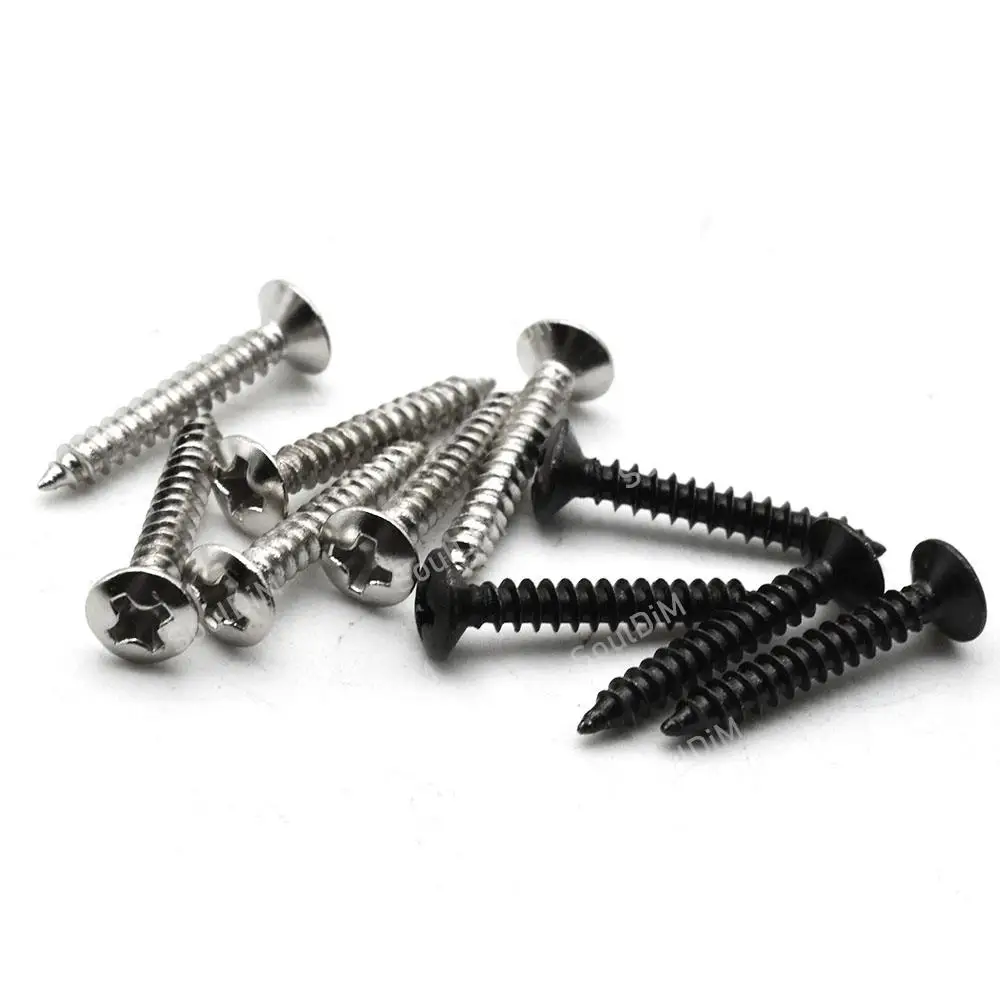 10Pcs Electric Guitar Humbucker Pickup Ring Mounting Screws Guitar Pickup Screws Guitar Accessories 3*20MM