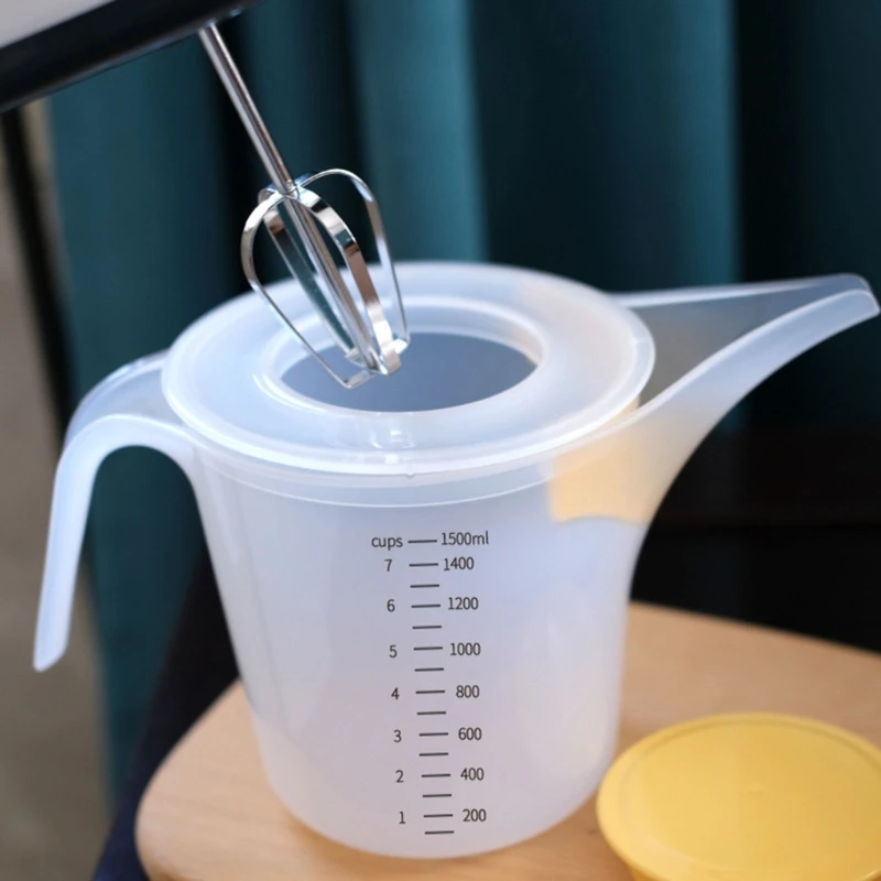 1500ml Plastic Pour Measuring Cup Water Pitcher Jugs with Splashs Cover and Filter Measuring Pitcher Kitchen Accessories