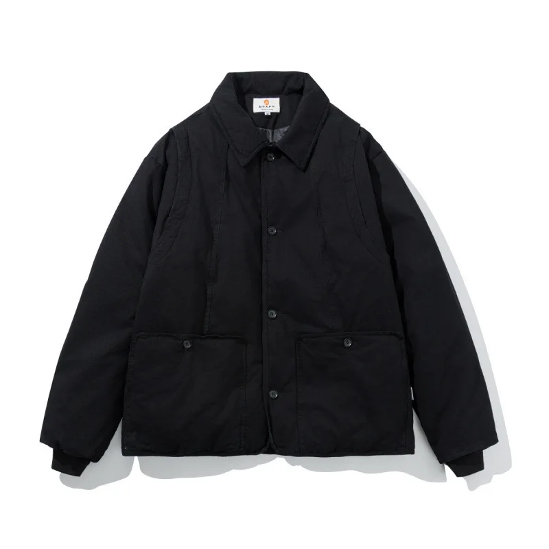 سترة شتوية على طراز Amekaki الياباني للرجال سترات فضفاضة غير رسمية للرجال سترة واقية سميكة ودافئة سترة للرجال والنساء #2