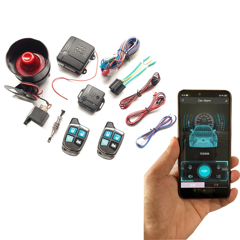 phone APP/remote dual control Car Keyless Entry Smart Phone with Car Anti-theft Alarm ACC anti-robbery Remote locking、unlocking