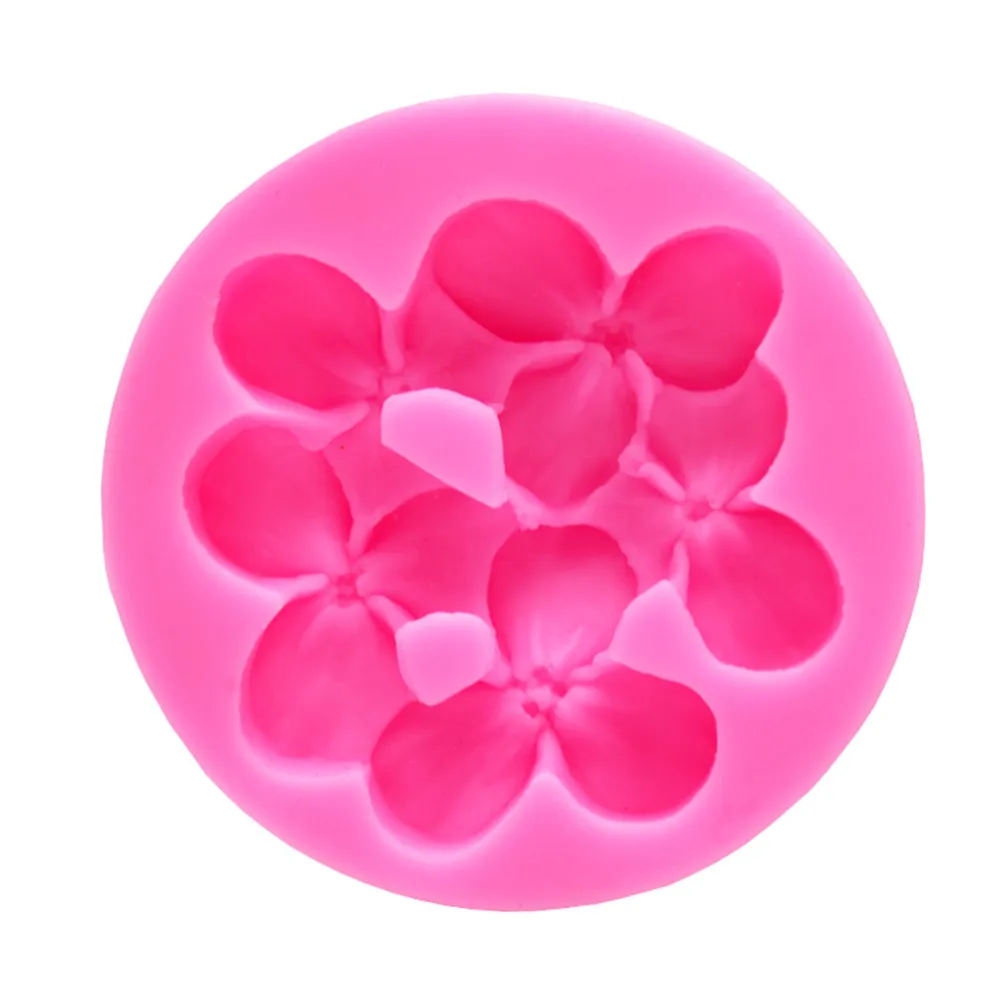 Molde de Silicona en Forma de Hortensia para Fondant, Ecológico, Sin Sabor, Flexible, para Decoración de Pasteles, Chocolate, Dulces y Helados
