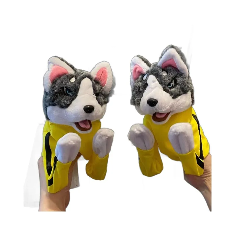 Neue Husky Interaktive Puppetry Schömischen Boxen Hund Puppe Cartoon Plüsch Spielzeug Kreative Kinder Geschenk Mädchen