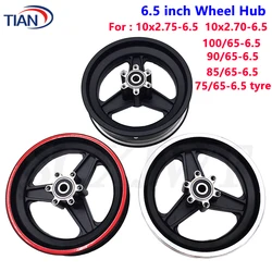 6.5 Inch Aluminum Alloy Wheel Hub for 10x2.75-6.5 10x2.70-6.5 Tires or Use 90/65-6.5 85/65-6.5 Tyres Electric Scooter Rim Parts
