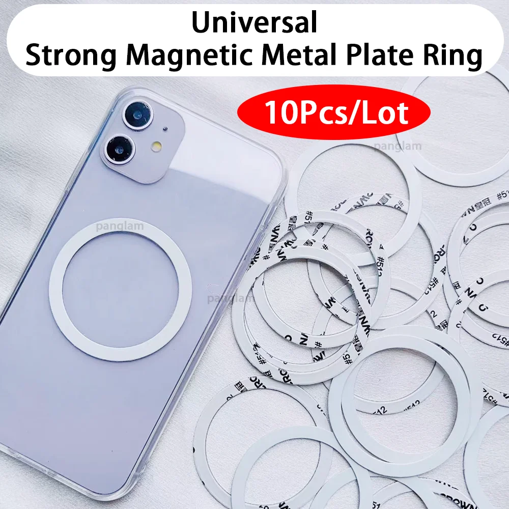 

10 Pcs Strong Magnetic Metal Plate Ring Universal Pad Sticker Magnet Stand For iPhone Samsung Xiaomi Car Phone Holder