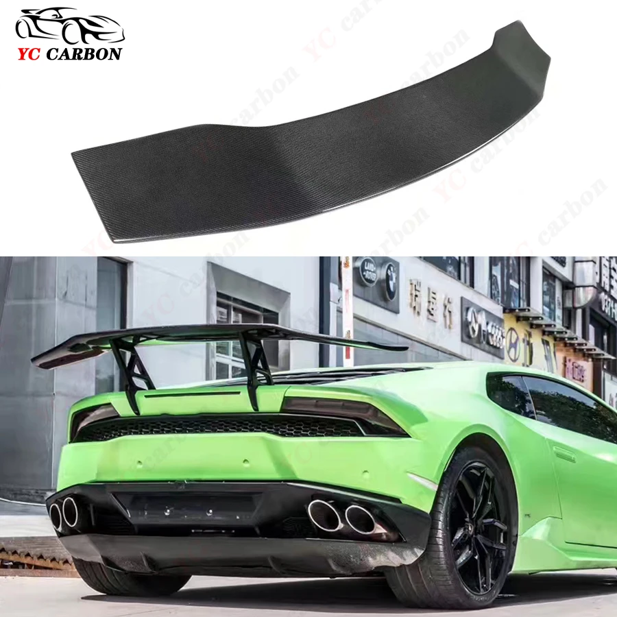 For Lamborghini  Huracán LP610 DMC Style Carbon Fiber Rear Spoiler Rear Wing Lip Tail Trun SpoilersTail fins Separator Body Kit