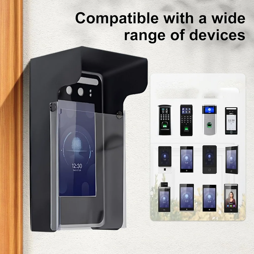 

3CGRO-Rain Cover Clear Flip Cap Metal For Outdoor Electronics For Outdoor Card Reader/Door Keypad/Attendance Machine