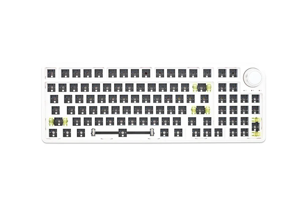 Dukharo-kit de teclado mecánico inalámbrico 96 VN96 98%, mando giratorio, 3 modos, interruptor intercambiable en caliente, efecto de iluminación RGB tipo c 2,4G BT