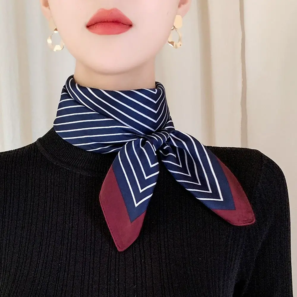 Wraps Large Square Scarf Collocation Clothing Accessories French Printed Scarf Female Shawl Korean Style Scarves Silk Scarf