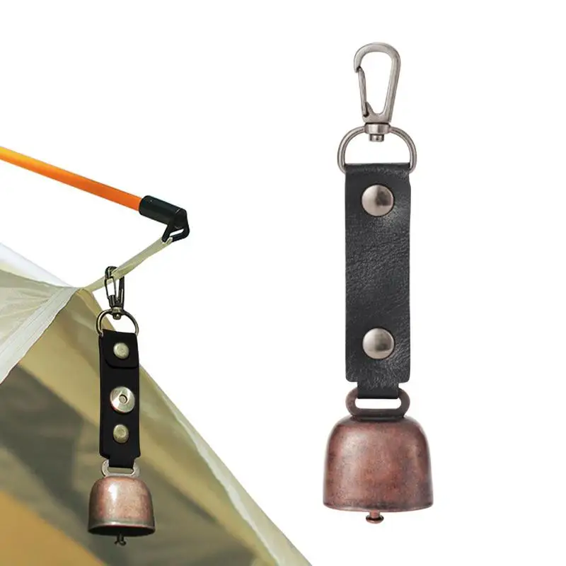 Bear Bell Anti-Lost Pet Bell Dog Bell With Durable PU Leather Strap Noise Maker For Survival Hiking Biking Fishing Climbing