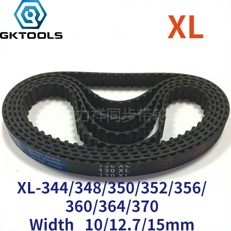 GKTOOLS 344/350/360/370 XL Timing Belt Width 10/12.7/15mm Perimeter 873.76/889/914.4/939.8mm Rubber Belt Inch trapezoid