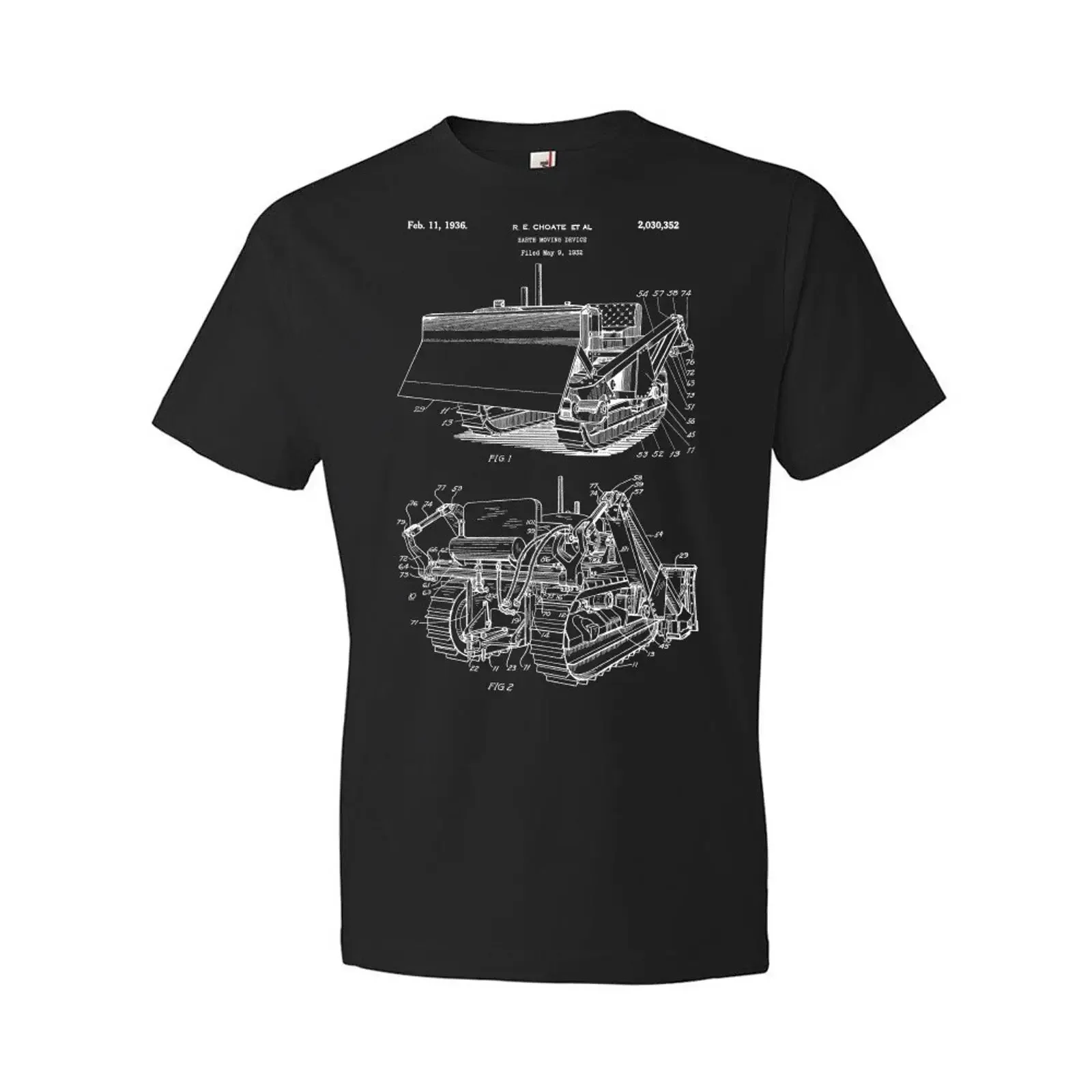 Bulldozer Earth Mover T Shirt Carpenter Construction Worker Foreman vintage Washed Soft fashion Top For Everyday Wear homme