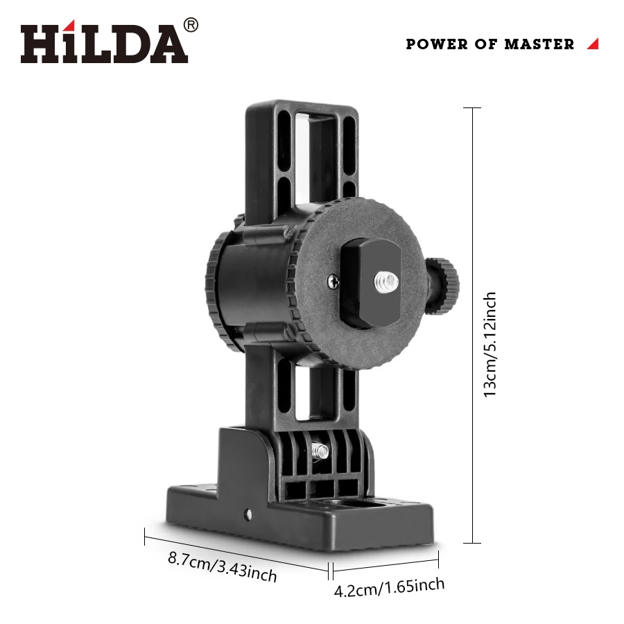 Soporte magnético fuerte para nivel láser 3D de 12 líneas, ajuste de láser de línea de rotación Horizontal y Vertical 360 para interfaz 1/4