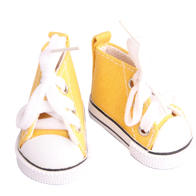 5cm Toile Chaussures Pour EXO Nancy Poupée Dot Mini Toile Chaussures Sneakers Pour 14 Pouces Américain et DIY Coton Russie Fille Poupée Meilleur Cadeau Jouet