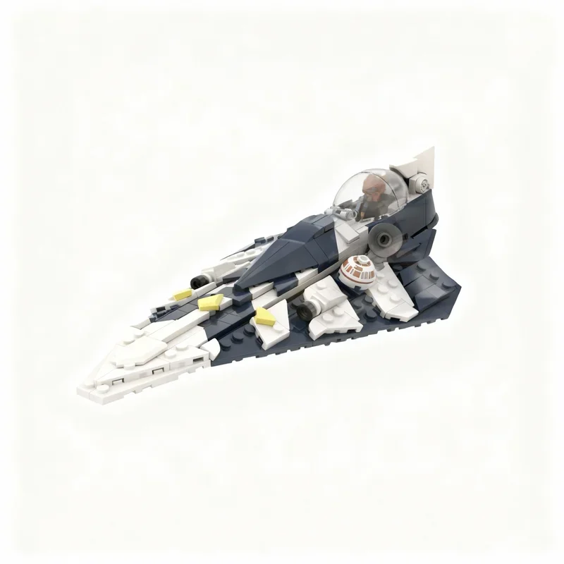 325pcs MOC Star Battle Plo Koon S Starfighter Delta 7 Model Building Blocks Construction Festival Gifts DIY Toy Creative Idea