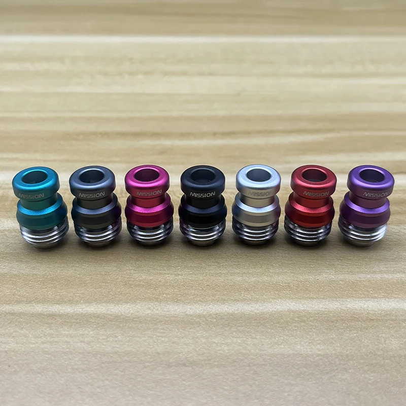 Mission XV Cosmos Style Drip Tip 316ss Fori d'aria Diametri 2.0mm 3.0mm 4.5mm per SXK BB / Billet Box Mod Kit vape Accessori