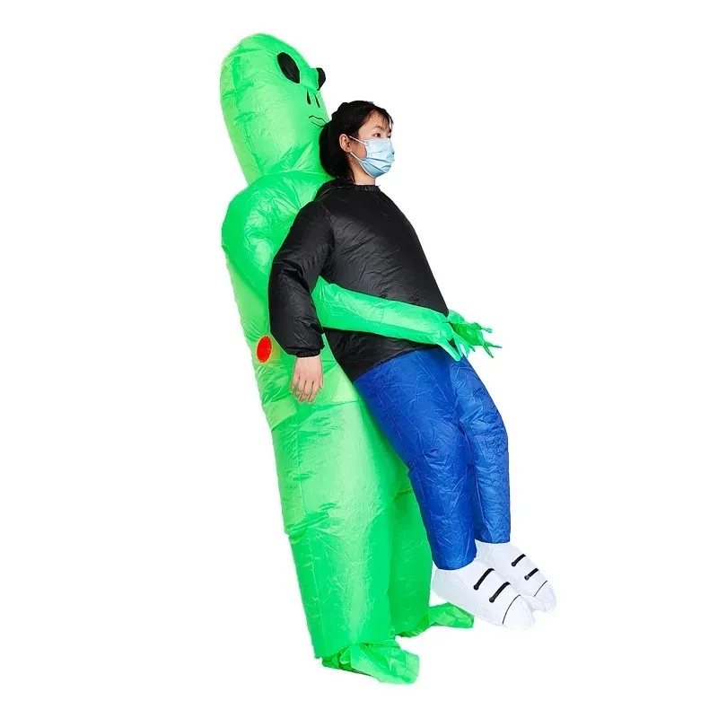 

Alien Halloween Inflatable Costumes, Alien Kidnapping Inflatable Costumes,Funny Halloween Blow up Costumes for Men& Women