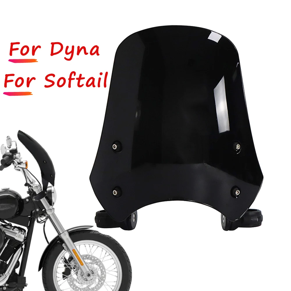 

Universal Motorcycle Windshield Windscreen Airflow Wind Deflectors Fly Screen Parabrisas for Harley Dyna Softail Accessories New