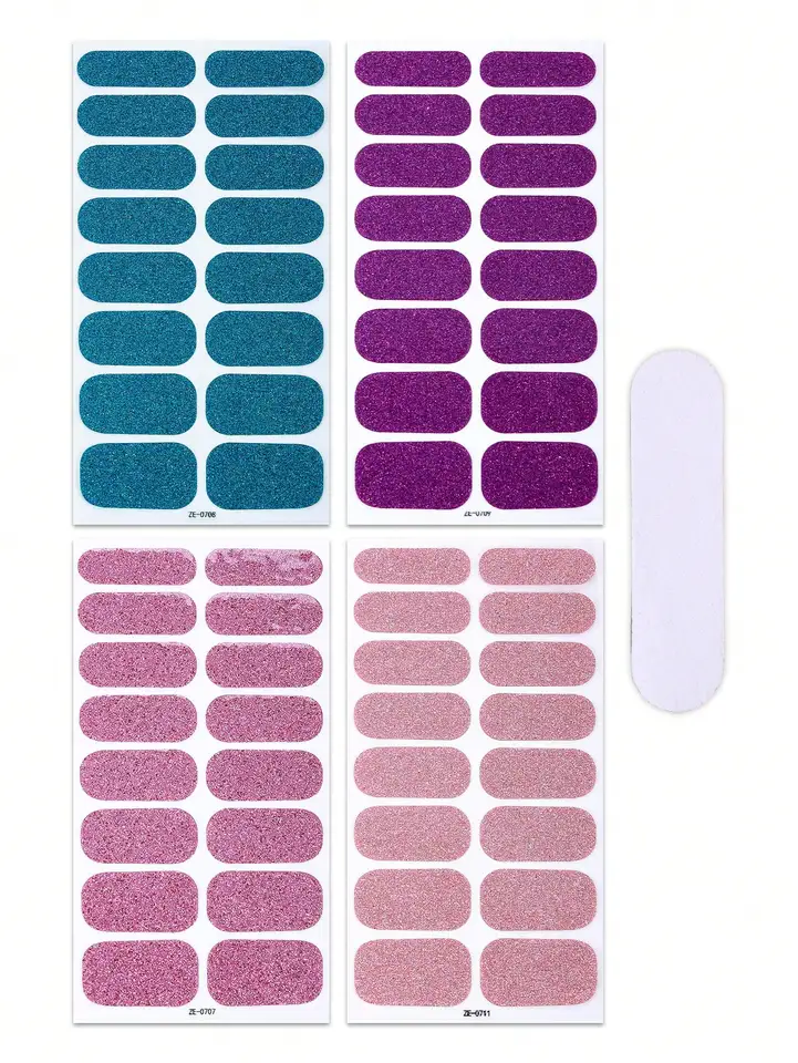 Floral Nail Wraps 64 Pcs Spring Summer Style