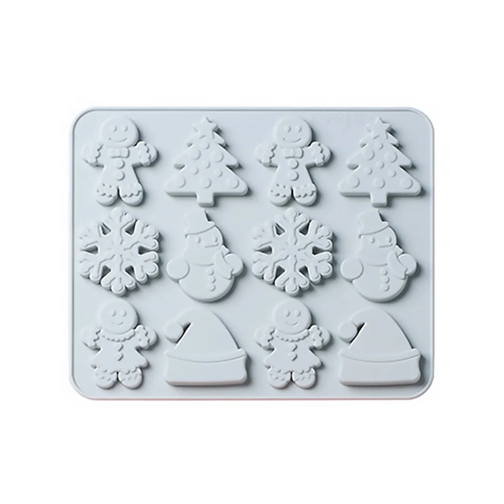 

Silicone Mould Heart Shaped Biscuit Cake Mold Safe Easy Clean DIY Baking Tools Christmas Pastry Maker Cartoon Kitchen Supplies