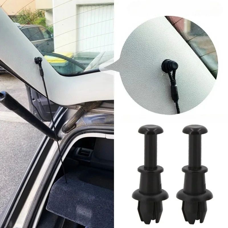 10Pcs Car Retainer Clips Black Vehicle Trunk Luggage Rack Hook Pivot Fastener Buckle Interior Trim Card Door Liner Fixed Clamp