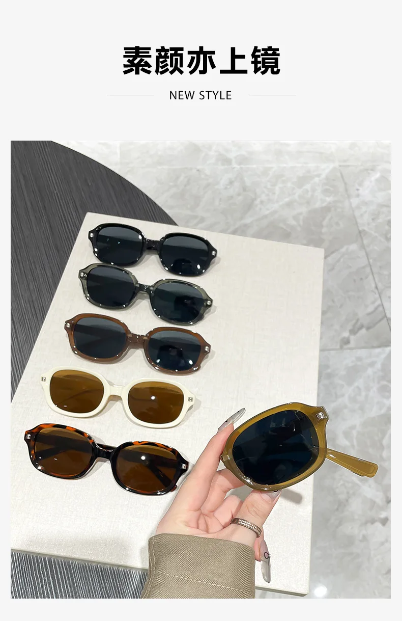 Neue faltbare ovale Sonnenbrille mit kleinem Rahmen, Markendesigner-Mode-Sonnenbrille für Damen, Fahrbrille für Herren, Sonnenbrille für Frauen ﻿ – Detail 2